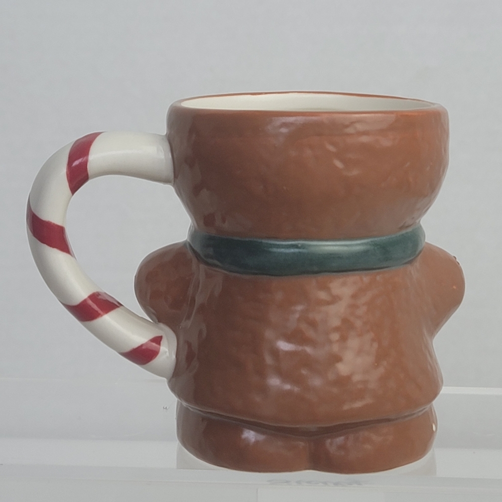 Pottery Barn Holiday Christmas Ms. Spice Gingerbread Candy Cane Handle Mug - Picture 8 of 13